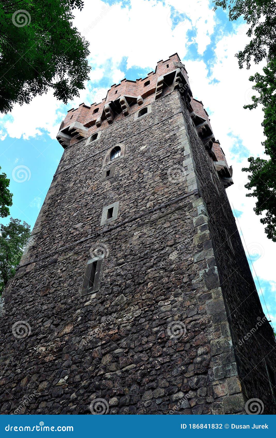 historic tower in the grounds of the castle in cieszyn, cieszyn, poland